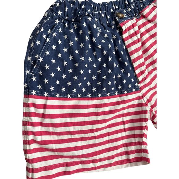 Chubbies The ‘Mericas Elastic Waist Red, White & Blue Flag Shorts Size Medium - Picture 4 of 9